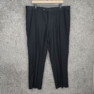 Tiglio Luxe Dress Pants Mens 40 Regular 2000 Black Super 150s Wool Italy Formal